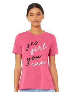 Yes Girl SS Tee - Pink