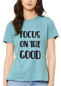 Focus on the Good SS Tee - Teal