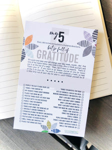 The "My 5" Gratitude Journal