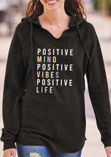 Load image into Gallery viewer, Positive Vibes - Black Hoodie
